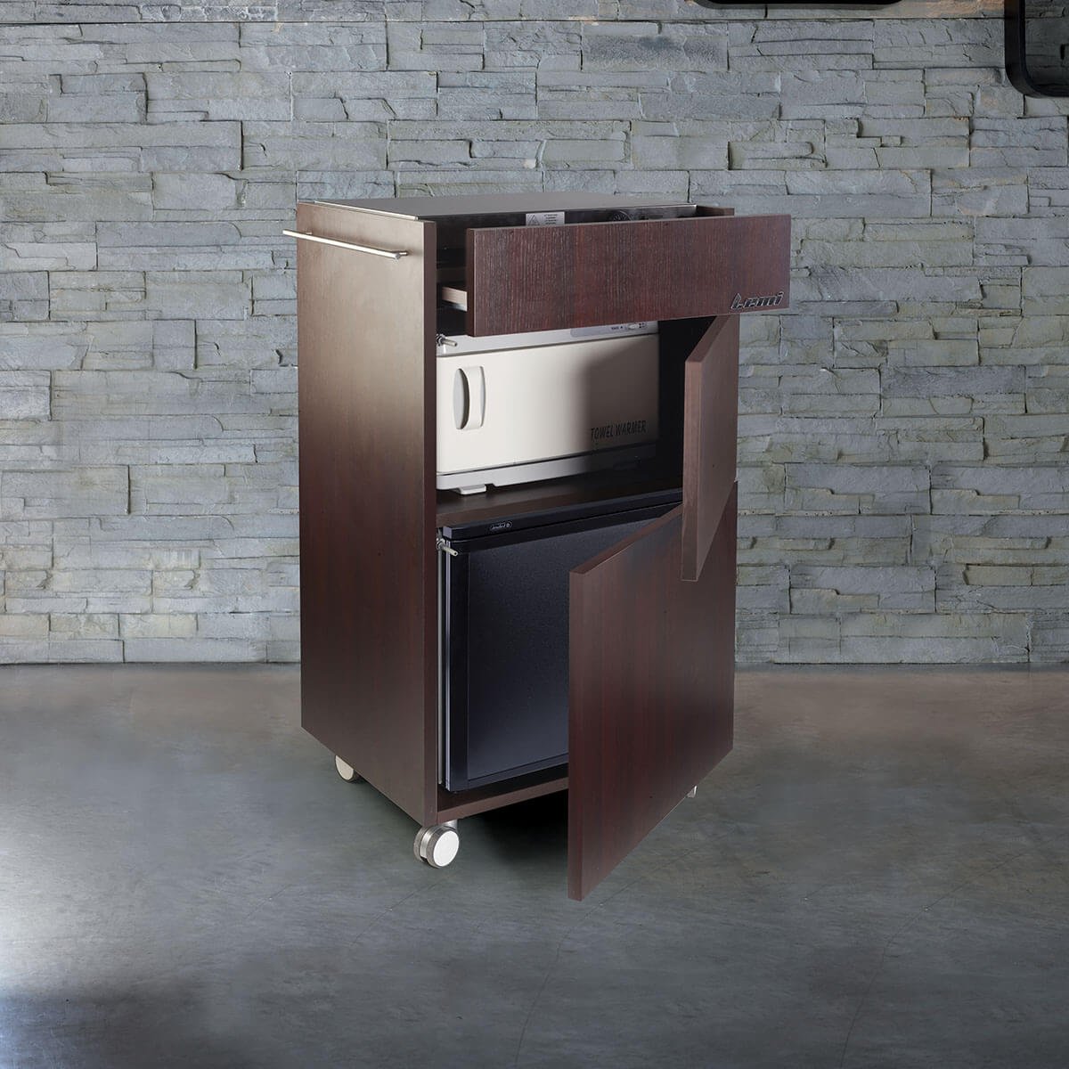 Lemi, guéridon et mobilier de rangement pour cabine esthétique